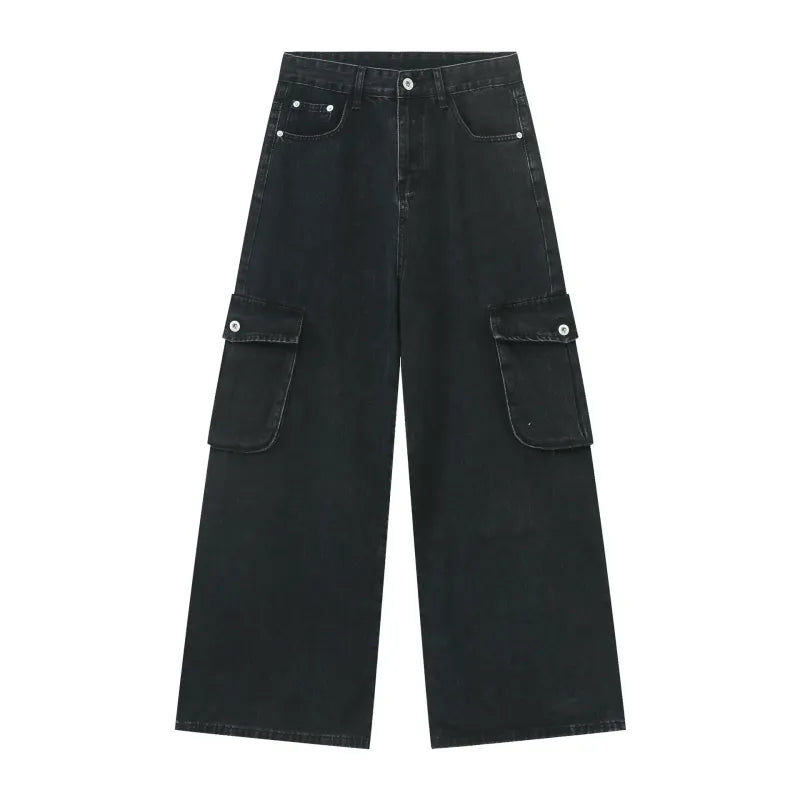 Black Straight Baggy Jeans