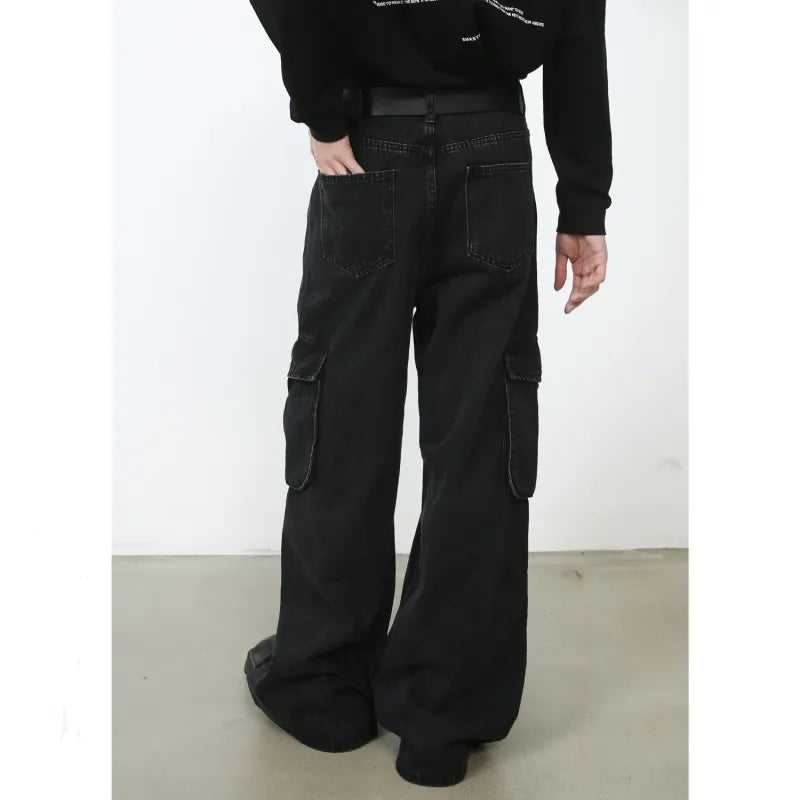 Black Straight Baggy Jeans