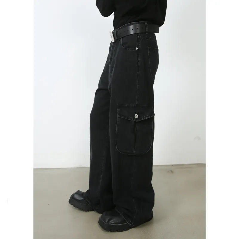 Black Straight Baggy Jeans